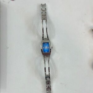 Silver and Blue Women's fossil Watch